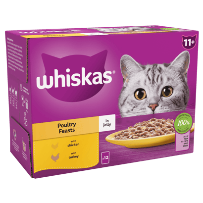 Senior 11+ Poultry Feasts in Jelly Wet Cat Food Pouches